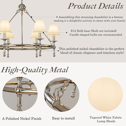 Chandelier in dining room setting