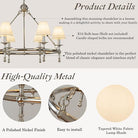 Chandelier in dining room setting